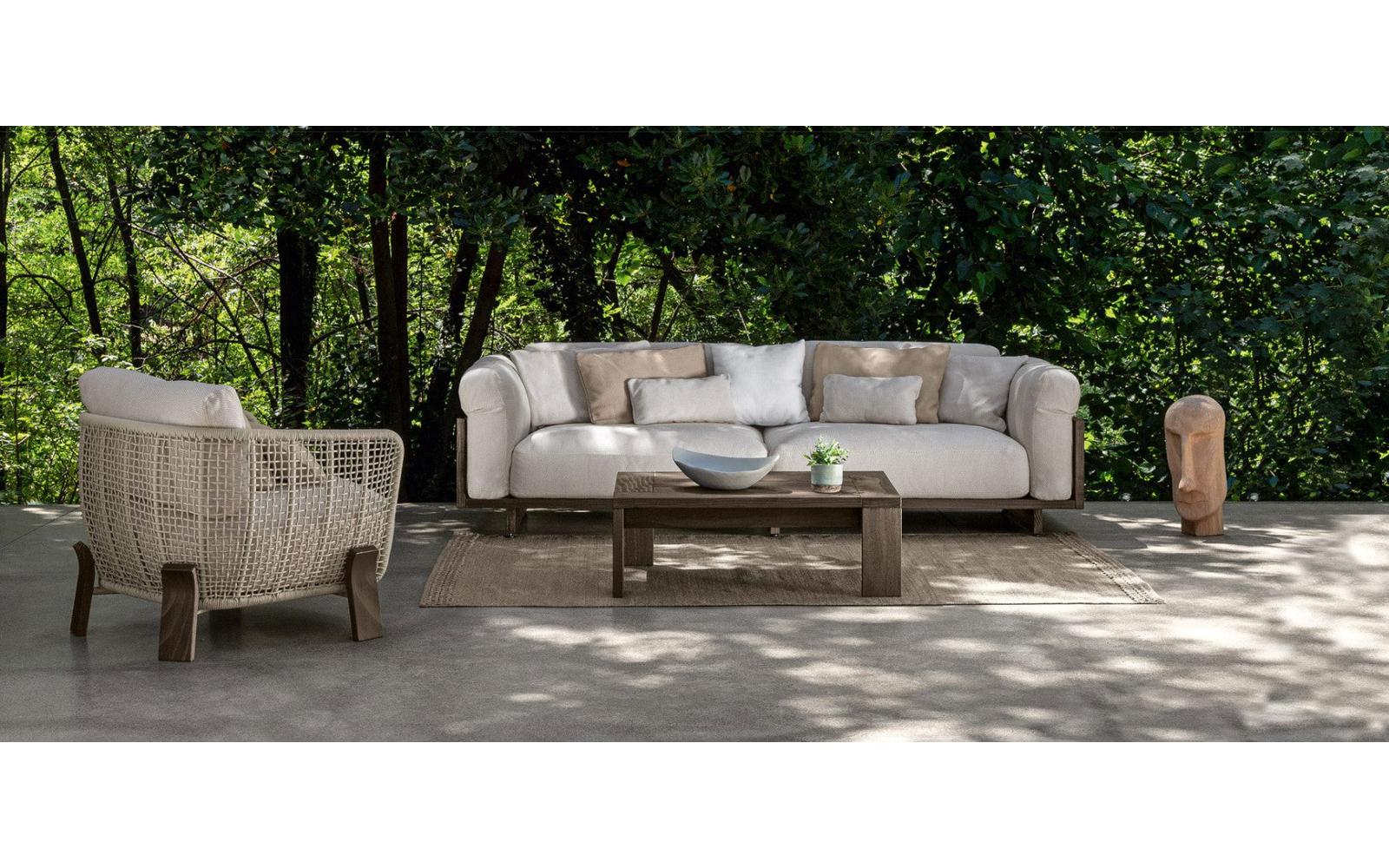 Argo Wood Three Seater Sofa